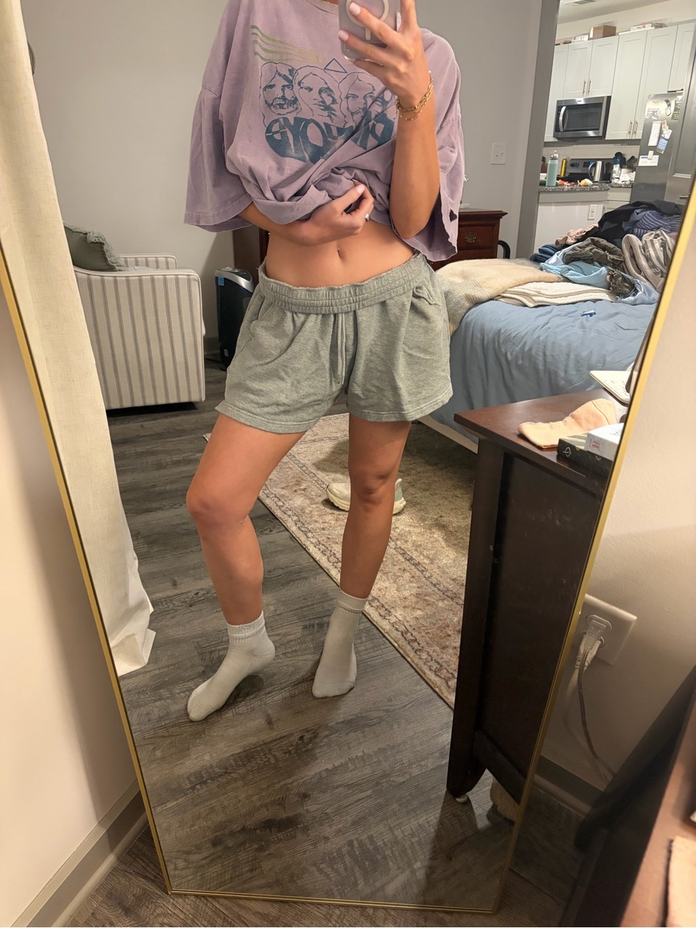 Grey sweat shorts